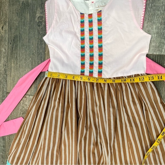 WELL DRESSED WOLF WDW FALL FESTIVAL DRESS size 8 PINK BROWN Embroidery - Picture 6 of 8